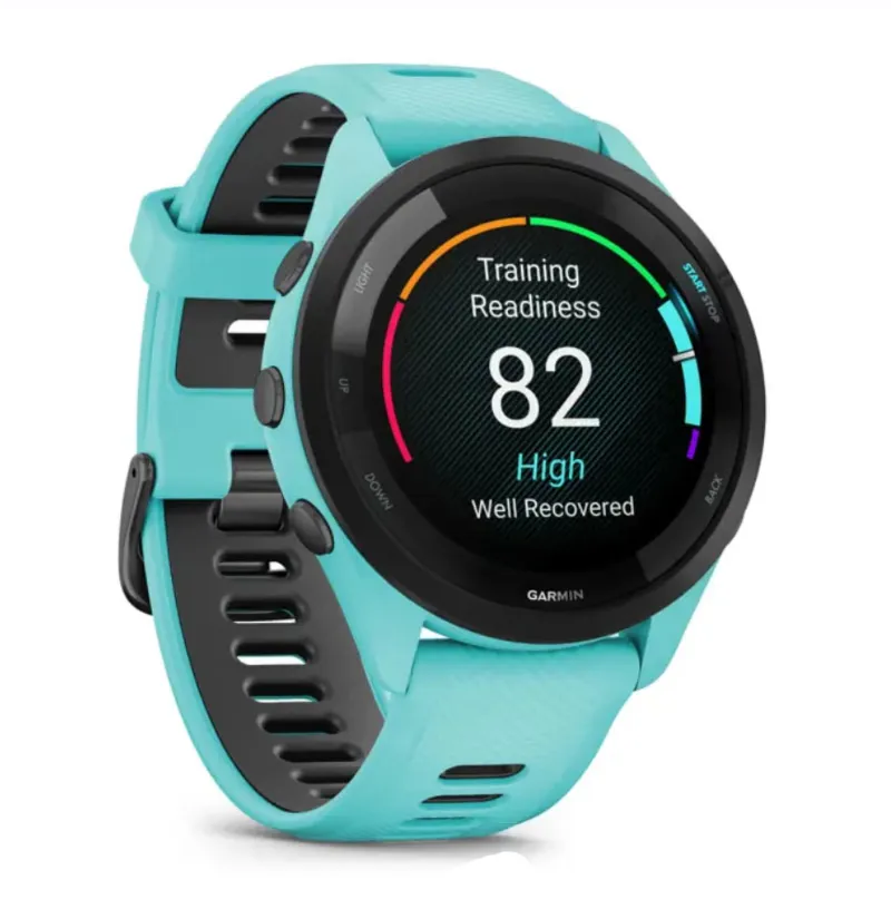 Garmin Forerunner 265 Music Black Bezel with Aqua Case-2